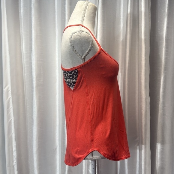 Lululemon Roll Out Tank Heathered Alarming / Ace Spot Grain Black Size 6 - Picture 9 of 11